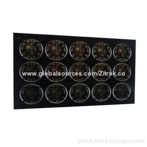4-layer Lead-free HASL PCB with 0.2mm Minimum Hole Size, 0.5 to 2oz Copper Thickness